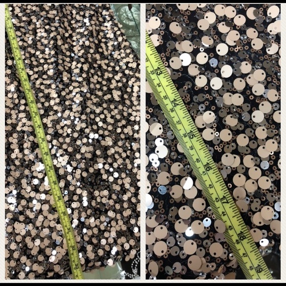 ⭐️SOLD⭐️ Chocolate-beige prom dress with large sequins - Picture 7 of 8